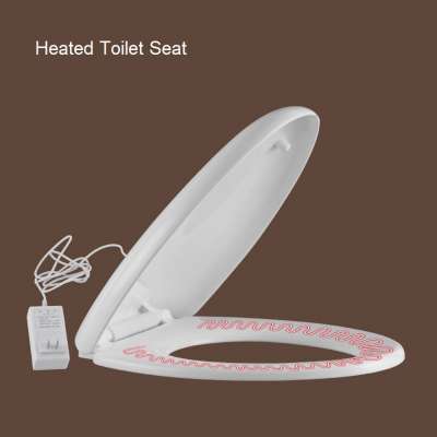 Heated Toilet Seat Cover V Shape Elongated Toilet Seat  With Quick-Release Hinges for Easy Installation