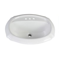 22 Inch Sanitary Ware Ceramic Bathroom Three Faucet Holes Countertop Sink Basins