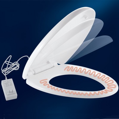 Heated Toilet Seat Cover U Shape Elongated Toilet Seat  With Quick-Release Hinges for Easy Installation